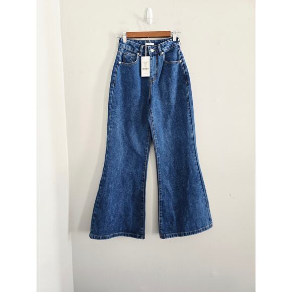 Charcoal Ethan Wide Leg Jeans Size 4 MWT - Picture 3 of 4